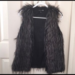 Faux fur vest